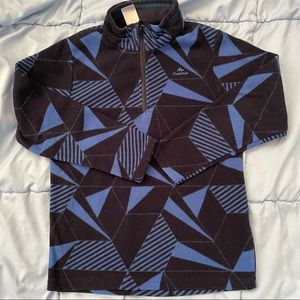 Geometric Print Half-zip Fleece
